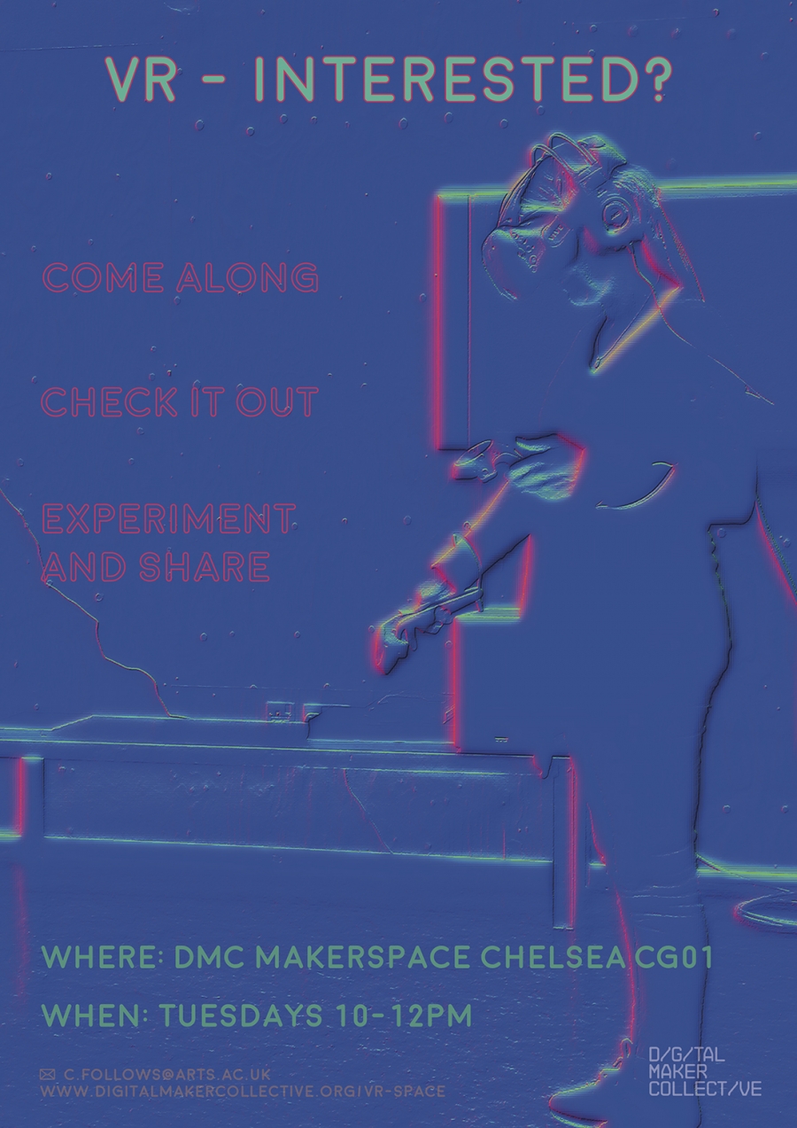 Interested in Virtual Reality? Come to Chelsea CG01 Tuesday 10-12pm